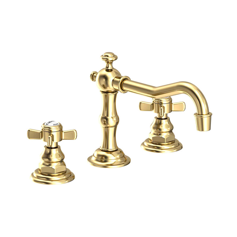 Fairfield Widespread Bathroom Faucet with Drain Assembly, Forever Brass