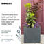 Textured Concrete Effect Square Planter By Idealist Lite-155563600