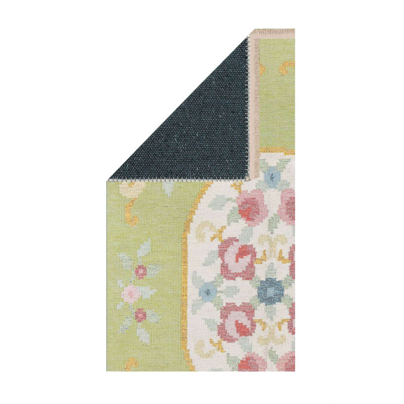 Tapis floral lavable à la machine 100% coton 4 pi x 6 pi