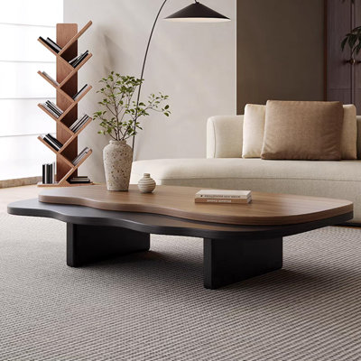 Wabi-sabi style solid wood coffee table