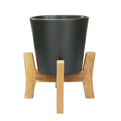 8 Inch Contemporary Planter with Stand