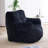 Soft Corduroy Fabric Bean Bag Chair Filled with Memory Sponge for Ultimate Comfort and Relaxation, Black-2072507425