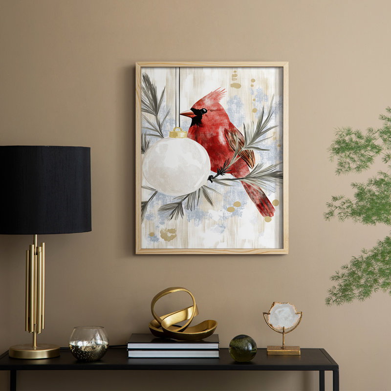 «Christmas Holiday Art DCCDXC III», reproduction d'art encadrée - bois massif, Naturel, H 15 po x l 12 po