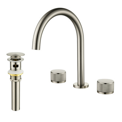 Widespread 2-Handle Bathroom Faucet with Pop-Up Drain