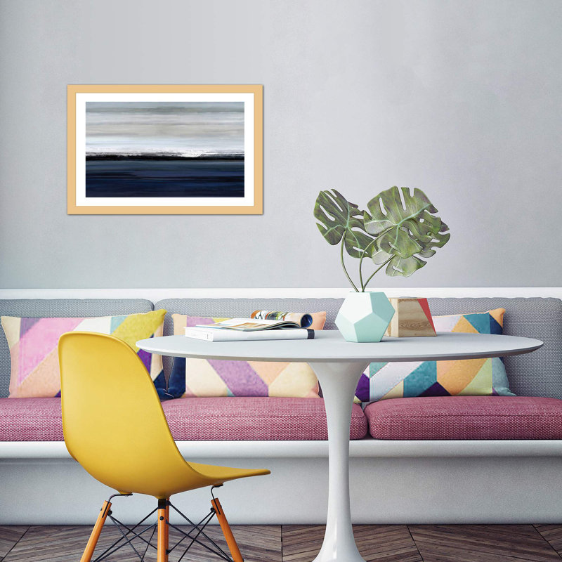 «At The Edge» par Rachel Springer, reproduction sur toile tendue, H 16 po x l 24 po x P 1 po, Cadre brun