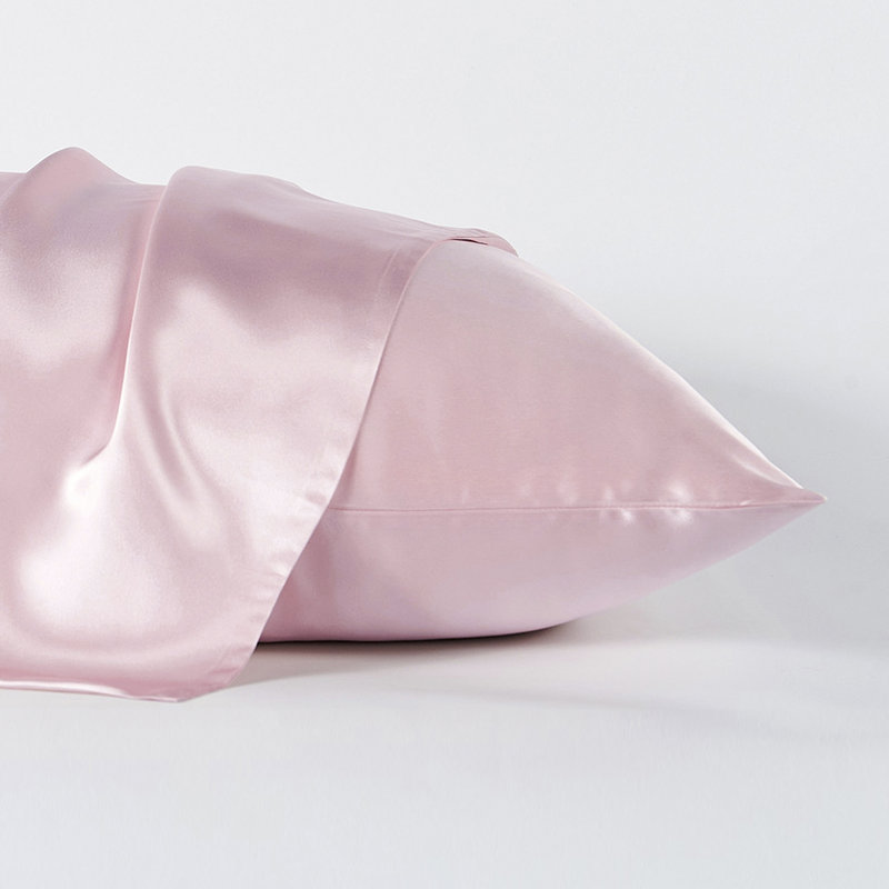 100% Mulberry Silk Pillowcase, Sweet Pink, Queen Pillowcase