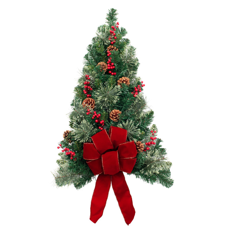 Pre-Lit Wall Tree with Timer