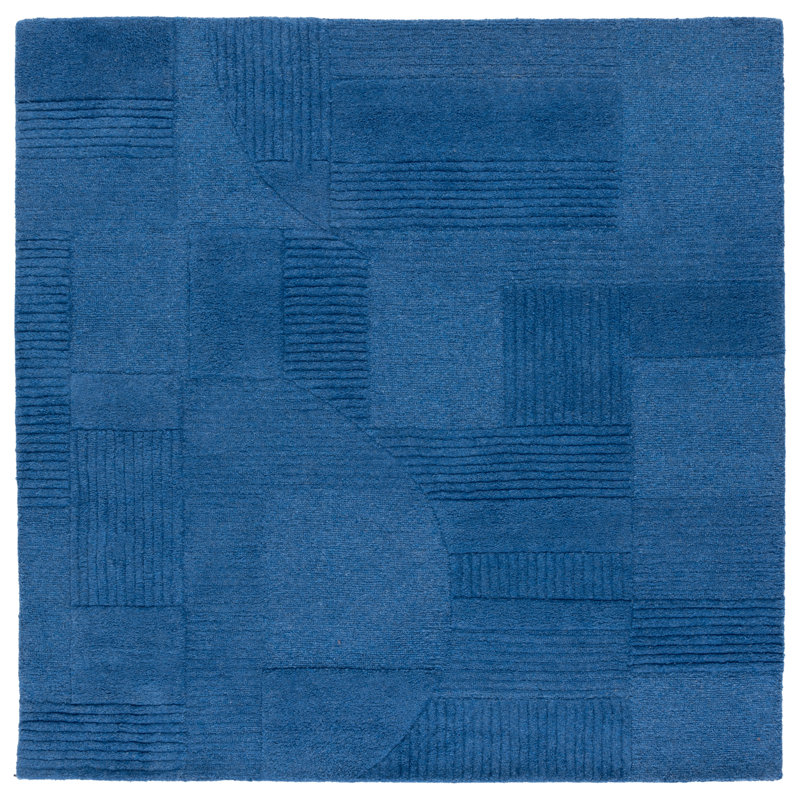 Ivanenko Hand Tufted Geometric Area Rug, Square 6'