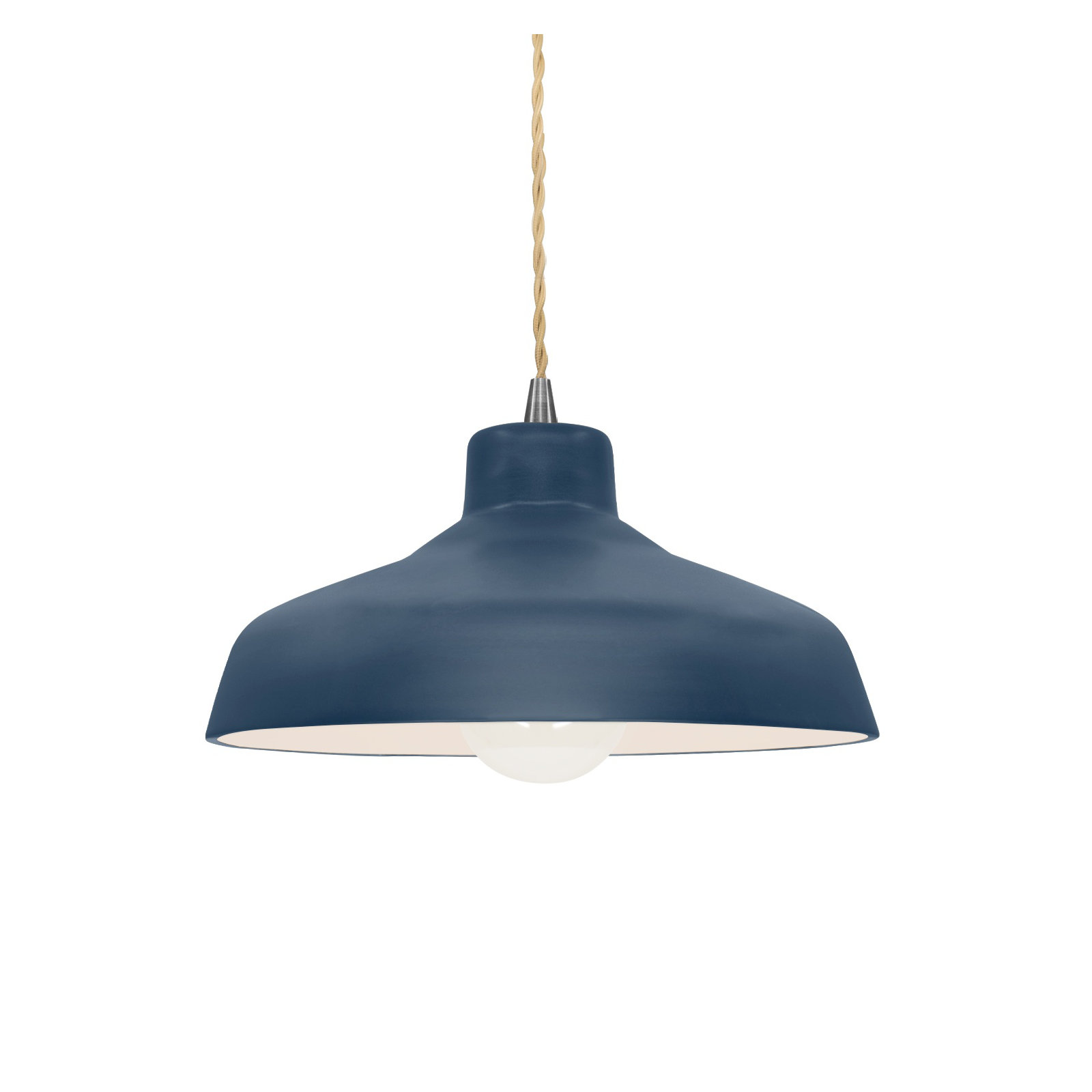 Fallon Ceramic Dimmable Pendant, 5.75" H x 11.5" W x 11.5" D, Midnight Sky, Brushed Nickel