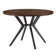 Etna Pine Round Solid Wood Top Metal Base Dining Table