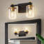 Luminaire moderne à 2 lumières avec abat-jour en verre transparent-692898144