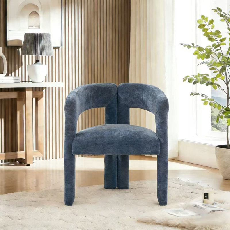 Upholstered Armchair, Blue