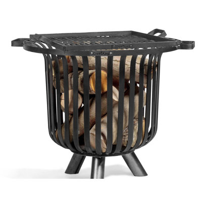 Demitri Round Steel Wood Burning Smokeless Fire Pit