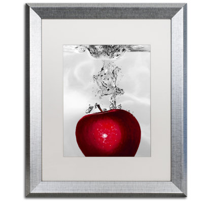 « red pomme splash », impression encadrée