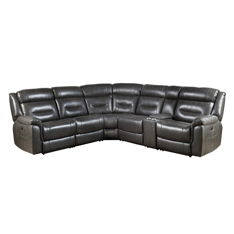 Canapé modulaire inclinable en cuir Barfuss