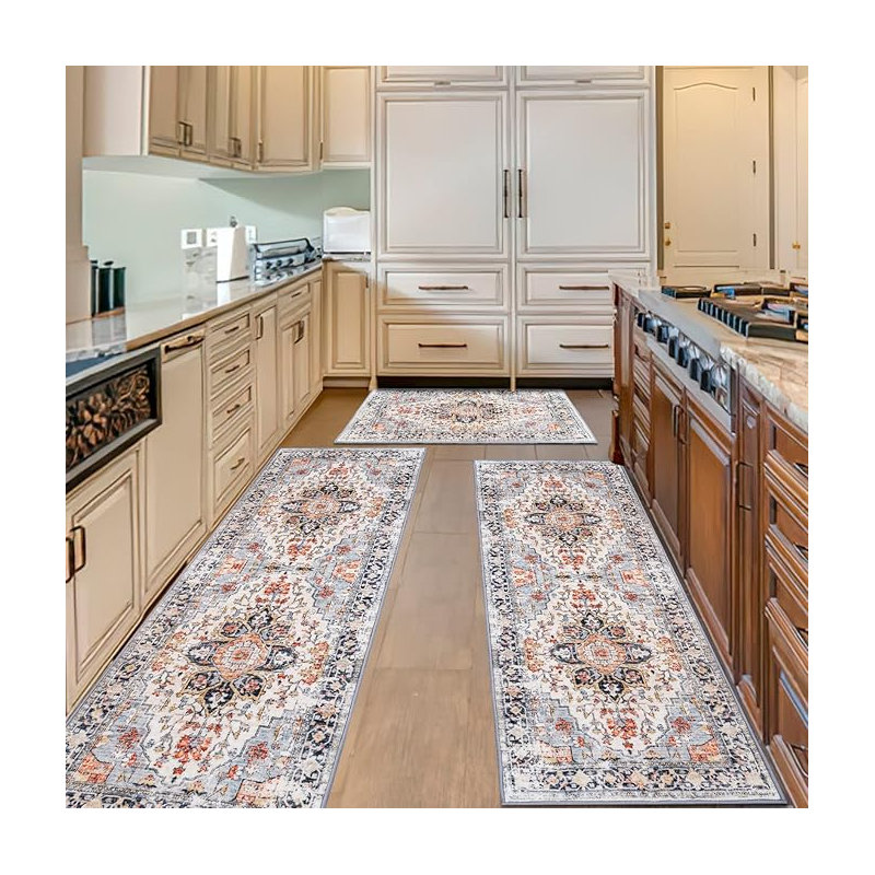 Ensemble de 3 tapis de cuisine Bohemian