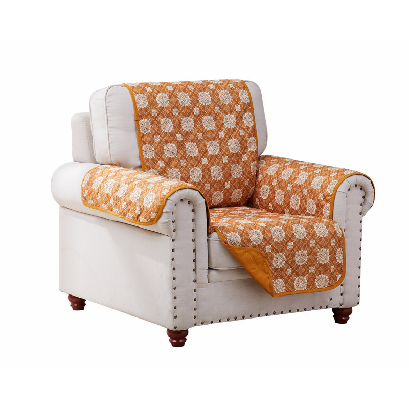 Housse pour fauteuil à coussins carrés/rectangulaires, Mandala jaune