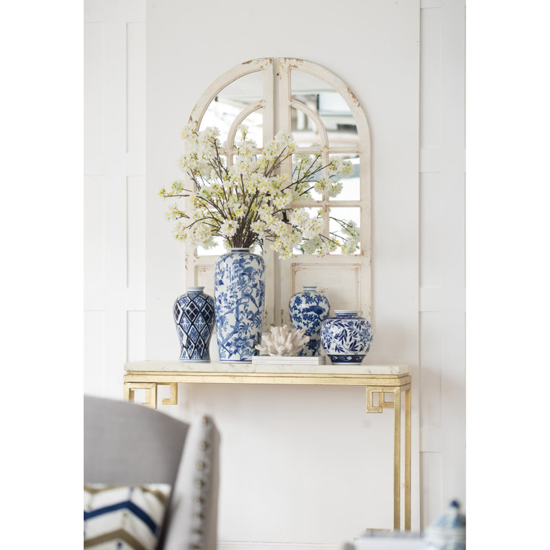 D7.8X12.8 Valora Blue And White Vase