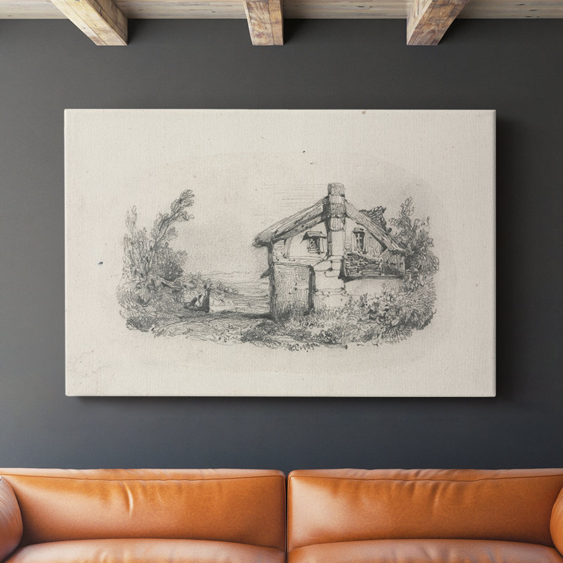 Croquis rétro - XLVI - Cavas enveloppés de galerie, H 12 po x l 18 po