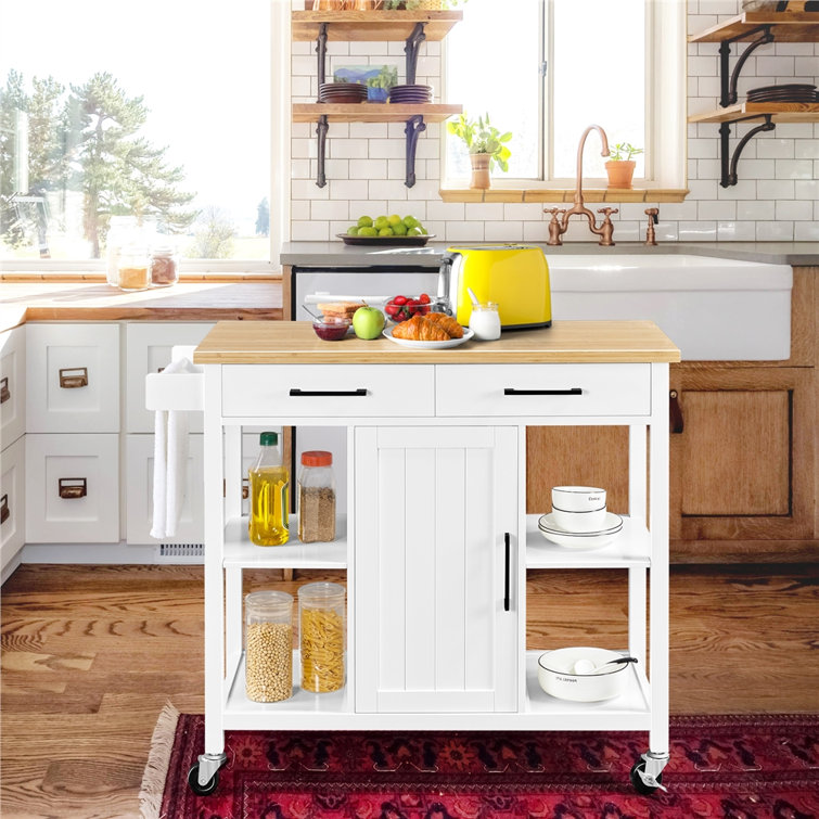 25 Portable Kitchen Islands (Rolling & Movable Designs)  Kitchen design  small, Moveable kitchen island, Small kitchen island