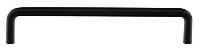 Wire 6" Center to Center Bar Pull, Flat Black, 6