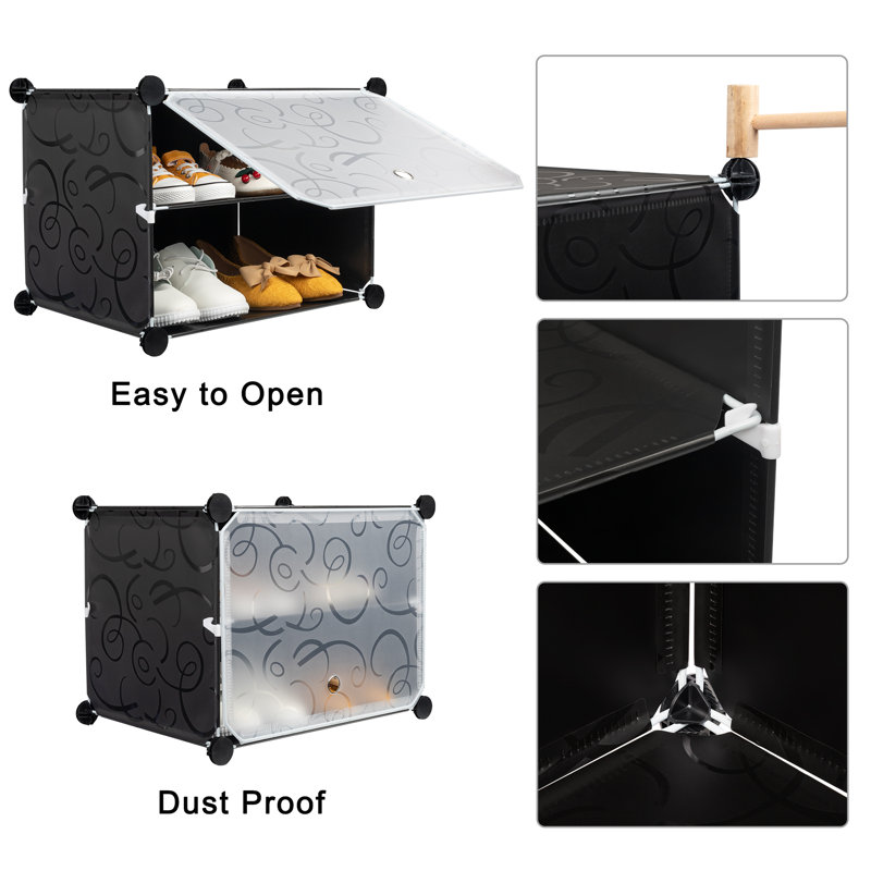 Avaeya 72 Pair Stackable Shoe Storage Cabinet