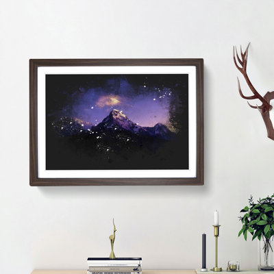 Mountains in Nepal at Night - Picture Frame Graphic Art Print