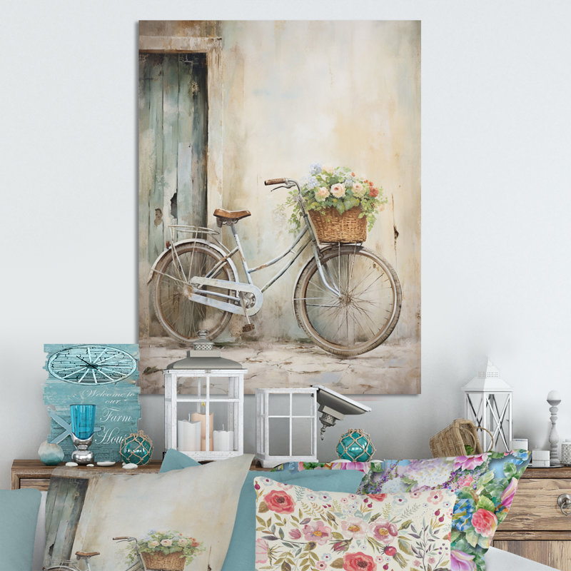 Art mural en métal bicyclette, décor rétro de bicyclette - Balades paisibles à bicyclette II, H 20 po x l 12 po x P 1 po