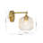 1-Light Ribbed Glass Squat Cylinder Wall Sconce