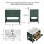Meuble-lavabo simple 36 po avec plateau en marbre artificiel 36 po, entièrement assemblé, vert-124851758
