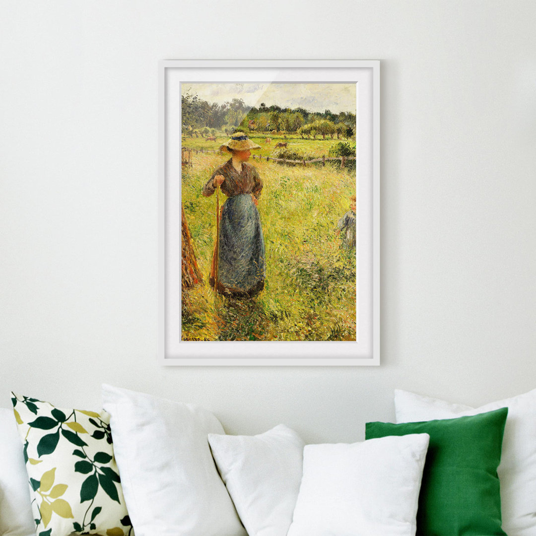 Poster Der Heuwusler von Camille Pissarro