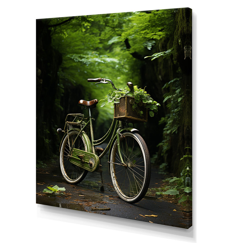 «Emerald Excasion Vélo I» sur toile, H 20 po x l 12 po x P 1 po, Toile tendue