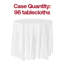 Nappes rondes jetables en plastique blanc (84 po) - 96 nappes
