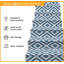 Stair Runner Geometric Flatweave Area Rug-616377618
