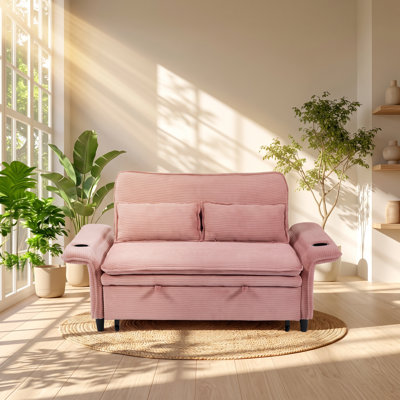 JZR 65.74" W x 37" D x 34" H Adjustable Sleeper Sofa Bed
