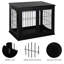 Table de bout pour petit chenil, caisse ferme verrouillable, mobilier noir, étable