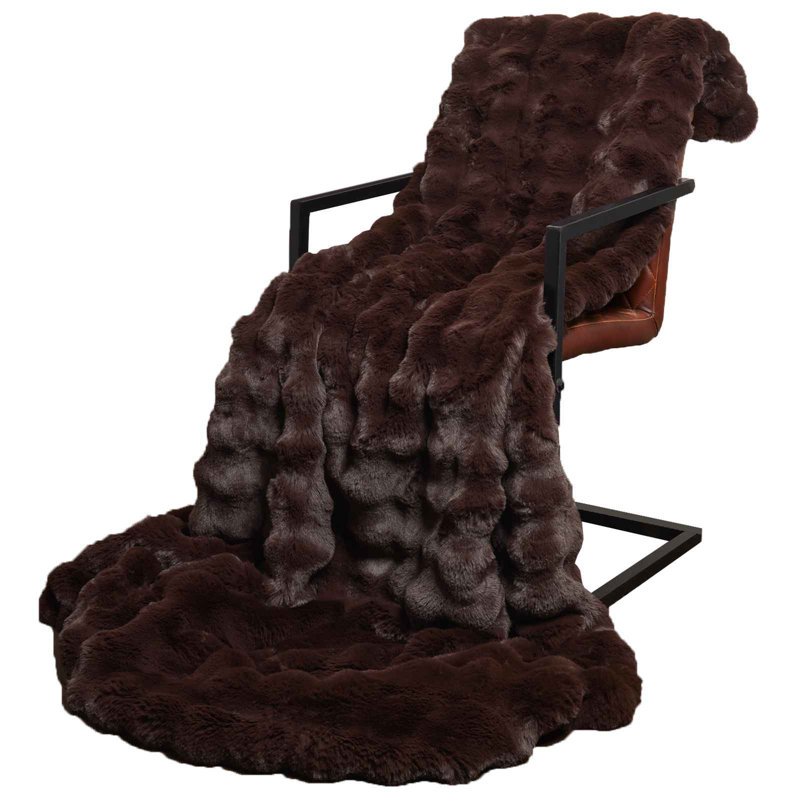 1-36 Throw Blanket, Camel, 220cm x 240cm