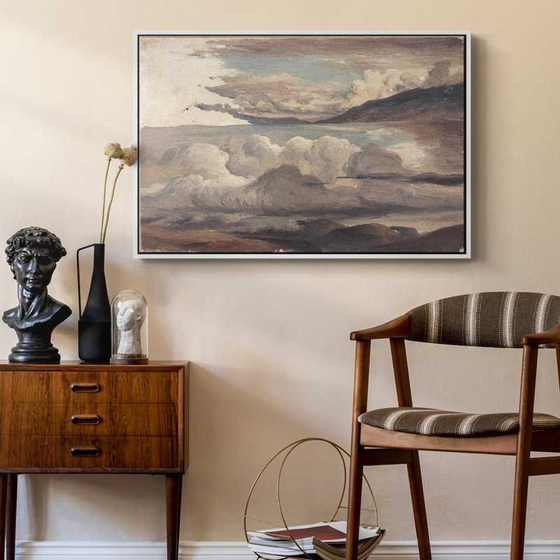 Paysage rétro - Toile tendue avec châssis CCCL XXI, Blanc, H 27 po x l 41 po