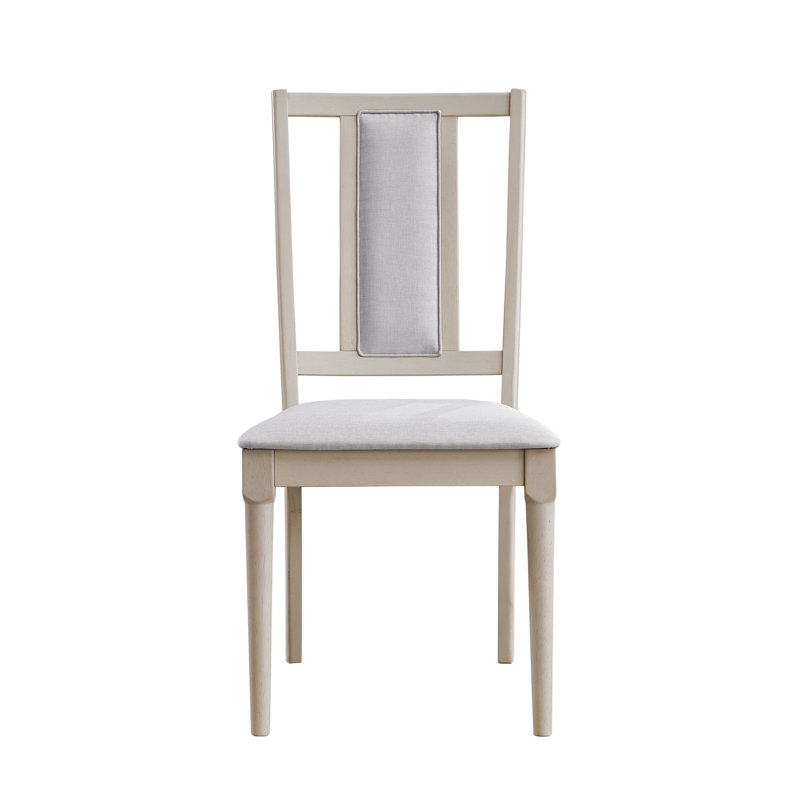 Chaises d'appoint en lin beige (2) - support de poids de 220 lb, largeur de siège de 20 po, profondeur de 16 po, hauteur de 19 po, coussins pour la détente, fabrication en bois élégante, double piédestal stable, chaise de salle à manger polyvalente