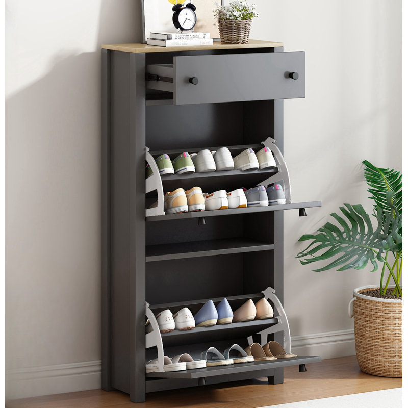 12 paires de rangement à chaussures rabattable