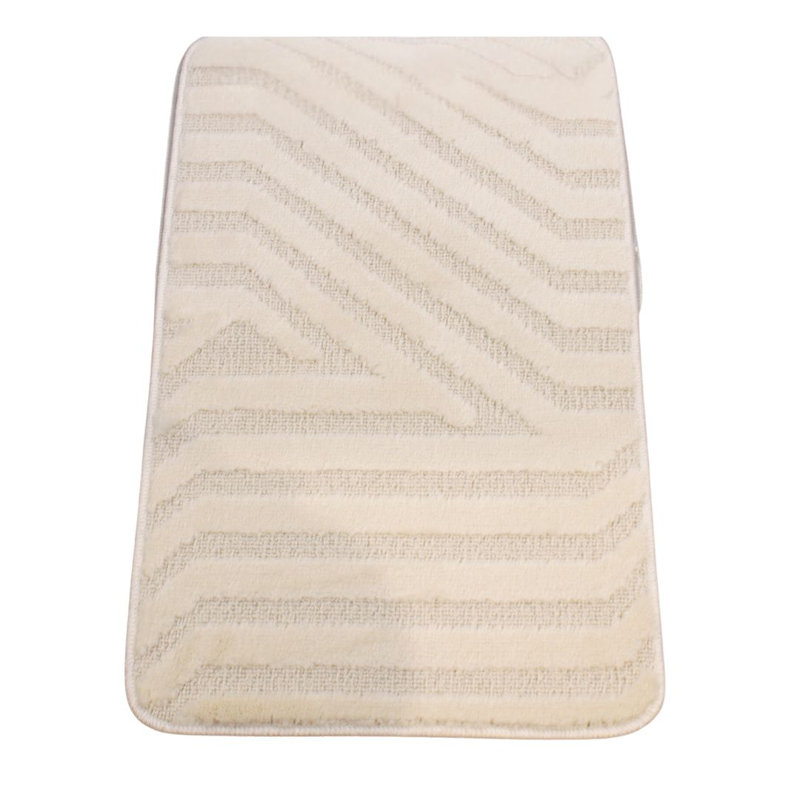 Polypropylene Plastic Bath Mat, Cream