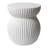 Mander Fiberstone Side Table – Ribbed Hourglass End Accent Table For Indoor Or Outdoor Use-1255187497