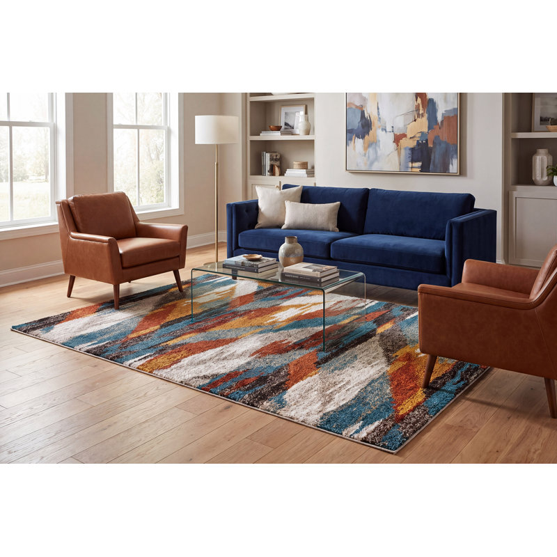 Gassaway Chevron Indoor Rug, Rectangle 7'10" x 11'2"