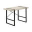 Bureau de bureau à domicile contemporain de 124 cm (49 po) - Plateau en stratifié taupe avec pieds en métal noir et structure robuste pour ordinateur