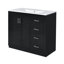 36'' Bathroom Vanity With Ceramic Sink Combo, Solid Wood Frame Bathroom Storage Cabinet, Freestanding Vanity Set With 3 Drawers& Soft Closing Doors-121018097