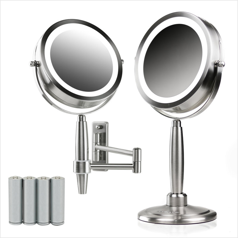 Flat Wall Mirror, Nickel Brushed