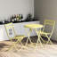 3 Piece Patio Bistro Set Of Foldable Round Table And Chairs-776617892
