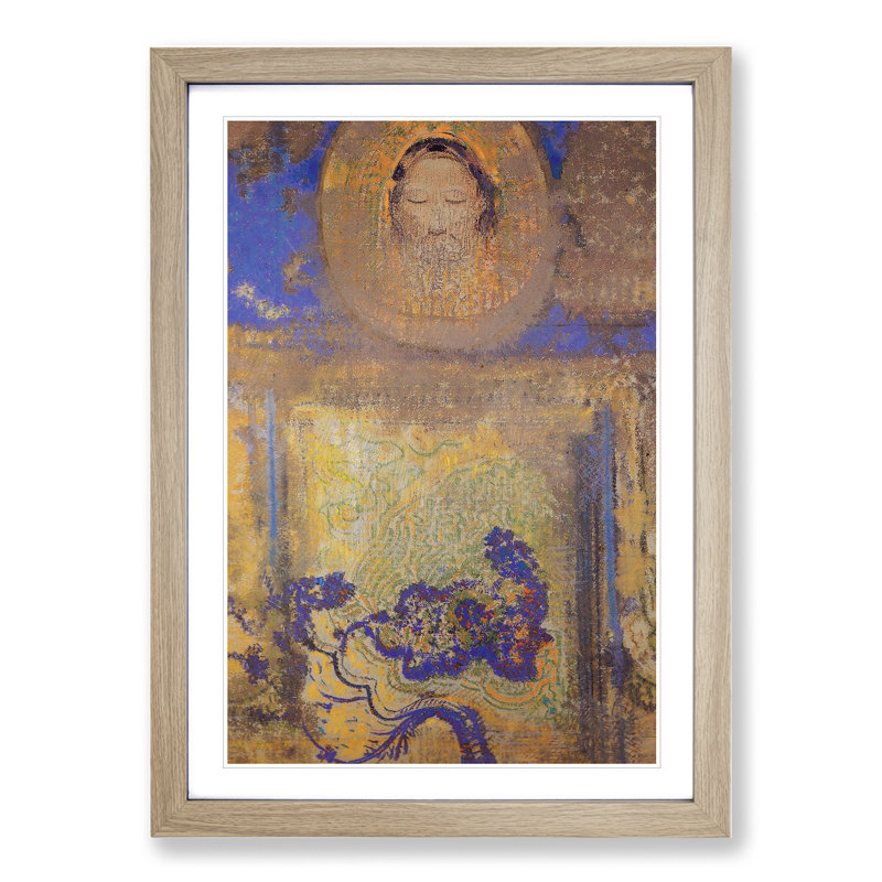 Evocation by Odilon Redon - Framed Print, Oak Framed, 48cm H x 36cm W x 2cm D