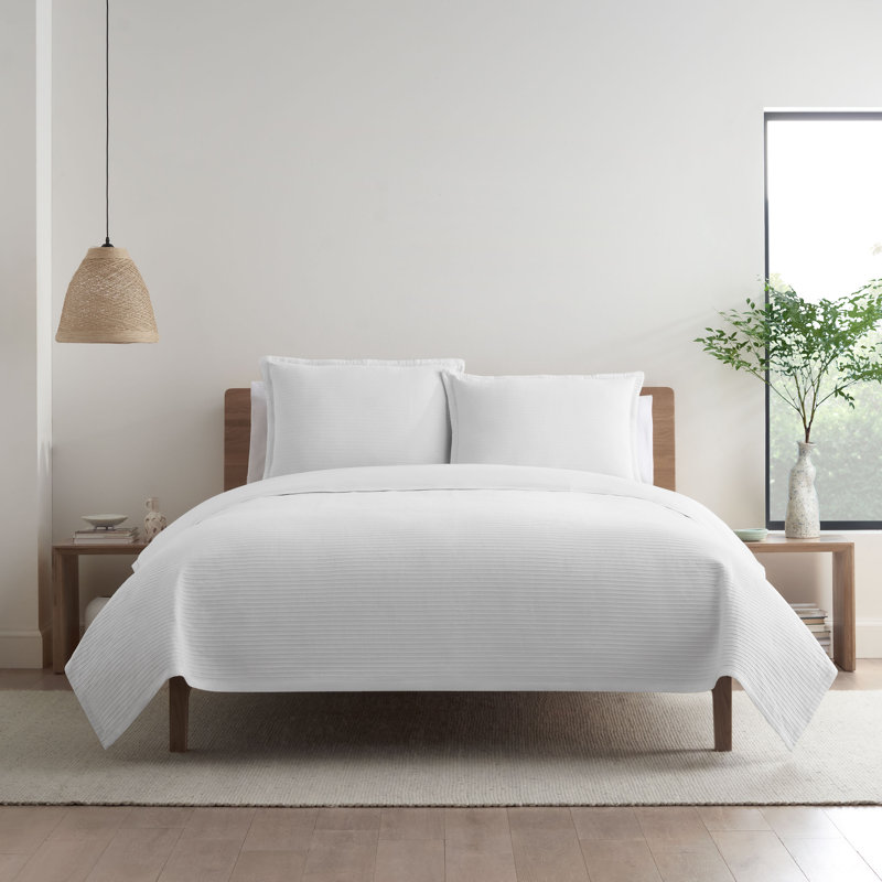 Clean Design Home Homestead White Coverlet Set, Twin Extra Long Coverlet / Bedspread