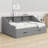 Daybed Frame With Storage Bookcases And Two Drawers,Charging Design-1541222612